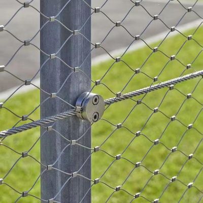 Màng dây thừng thép không gỉ được dệt bằng tay với vật liệu SS304/316 1,5mm / 2mm / 2,5mm đường kính dây và mở lưới 25 * 25mm / 30 * 30mm / 50 * 50mm