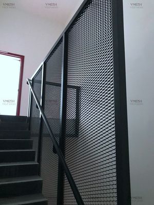 Lưới dây kim cương màu sơn tĩnh điện Kim loại mở rộng mạ kẽm cho hàng rào an toàn trong nhà