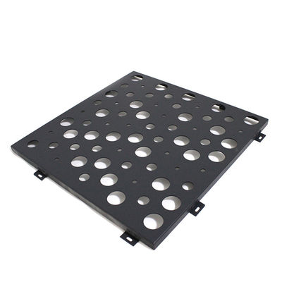 Bảng kim loại lỗ nhôm đen cho tường rèm 1,8mm