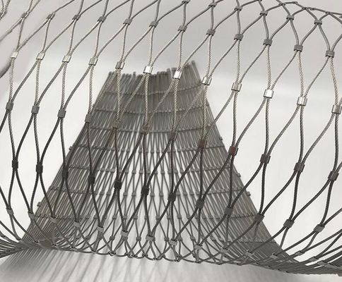 304 Stainless Steel Rope Mesh Flexible Safety Net trang trí Wire Rope Mesh với kích thước tùy chỉnh cho balustrade và vườn thú