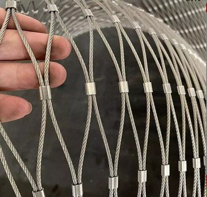 Lưới cáp bằng thép không gỉ bạc tùy chỉnh, có thể tái chế, không cần bảo trì để bảo vệ kiến trúc