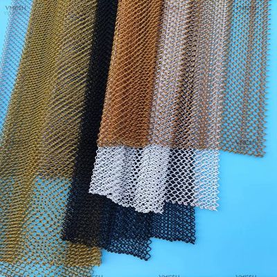 Thép không gỉ đầy màu sắc Nhôm trang trí Chuỗi kim loại Lưới Rèm hợp kim Lưới cuộn Drapery