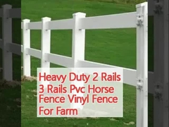Công suất nặng 2 đường ray 3 đường ray Pvc ngựa hàng rào Vinyl hàng rào cho nông trại