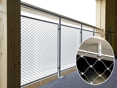 SS316 SS304 Lưới cáp Inox Đầu nối dây kim loại Lưới kim cương linh hoạt Bằng thép không gỉ Dây thừng lưới cho Lưới vườn thú