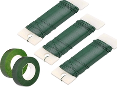 22 Gauge 18 Gauge 100pcs Hoa DIY làm vườn bằng tay minh họa màu xanh lá cây