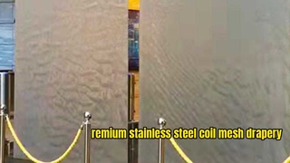 Rèm nước bằng thép không gỉ Lưới kim loại cuộn Drapery