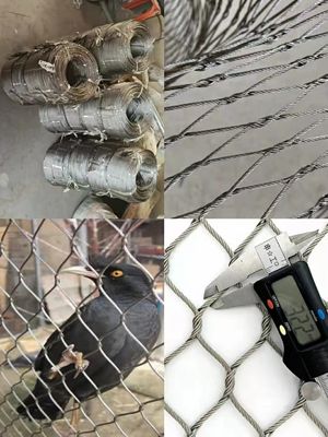 Lưới cáp thép không gỉ đen 1mm cho lồng chim