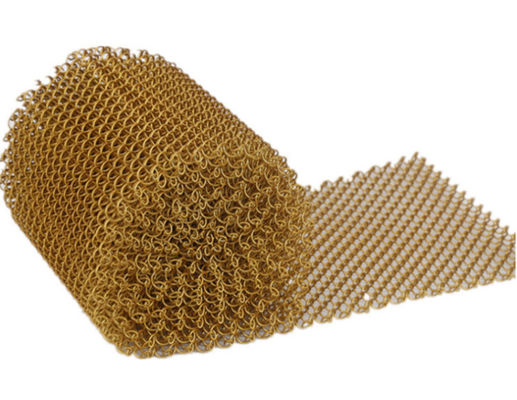 Rèm xích nhôm 6x6mm Vàng Kiến trúc