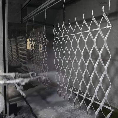 Màn hình kim loại mở rộng mẫu kim cương mạ kẽm cho lưới trang trí