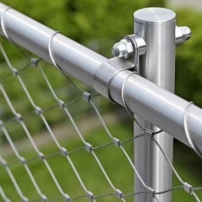 SS 304 316 Stainless Steel Wire Rope Mesh cho Zoo Balustrade