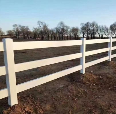 Dễ dàng lắp ráp 2 đường ray 3 đường ray 4 đường ray màu trắng nhựa ngựa Ranch hàng rào