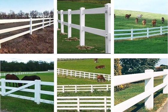 Hàng rào trang trại ngựa bằng nhựa PVC trắng - Bền bỉ & Ít bảo trì