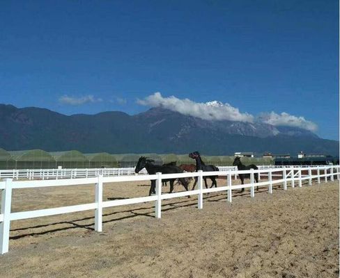 Dễ dàng lắp ráp 2 đường ray 3 đường ray 4 đường ray màu trắng nhựa ngựa Ranch hàng rào