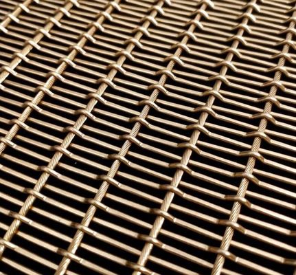 Stainless Steel Crimped Woven Wire Mesh cho mặt tiền kiến trúc