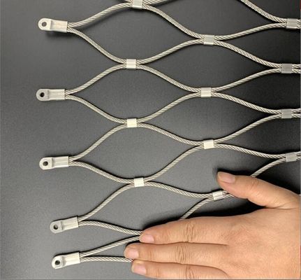 Màng dây thừng thép không gỉ bằng bạc với tính chất chống nhai và chống gió tuyết nặng cho chuồng chim và vườn thú