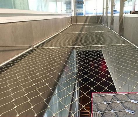 Lưới cáp bằng thép không gỉ bạc tùy chỉnh, có thể tái chế, không cần bảo trì để bảo vệ kiến trúc