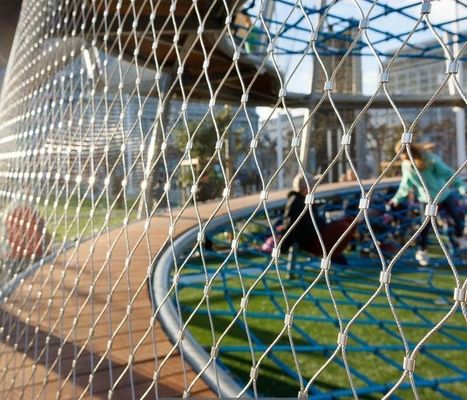 Mức độ nhẹ cao 304 316 Stainless Steel Wire Rope Mesh cho hàng rào vườn thú