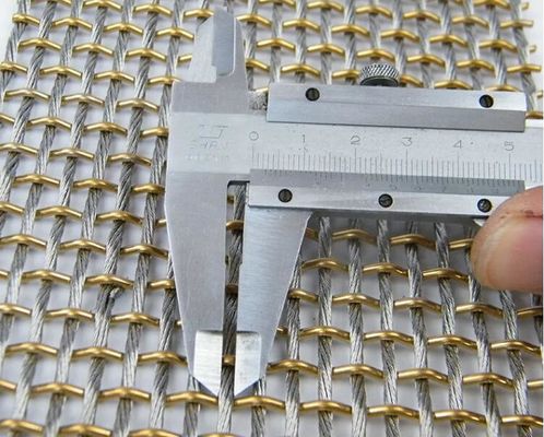 Thép không gỉ Kiến trúc kim loại trang trí Lưới thép không gỉ Dây dệt Drapery