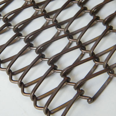 Dây phẳng Thép không gỉ Kiến trúc Lưới băng tải dệt xoắn ốc cho tòa nhà