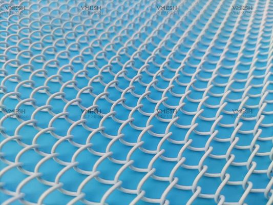 Kích thước tùy chỉnh Rèm kim loại liên kết chuỗi 6 * 6 mm theo cặp Thiết kế lưới màn hình lò sưởi