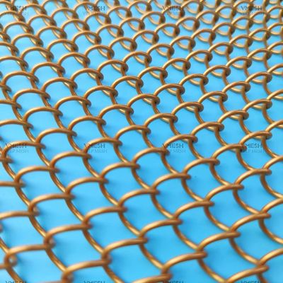 Rèm nhôm trang trí liên kết chuỗi Cascade Coil Drapery Wire Mesh Rèm