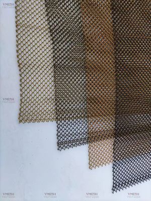 Thiết kế rèm kim loại liên kết chuỗi màu vàng 1,2mm an toàn cho lưới màn hình lò sưởi