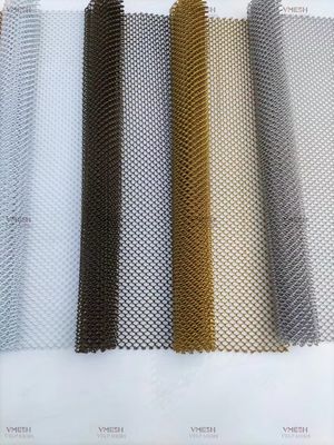 Hợp kim nhôm trang trí Lưới cuộn Drapery Khách sạn Chuỗi rèm kim loại Rèm lưới thư