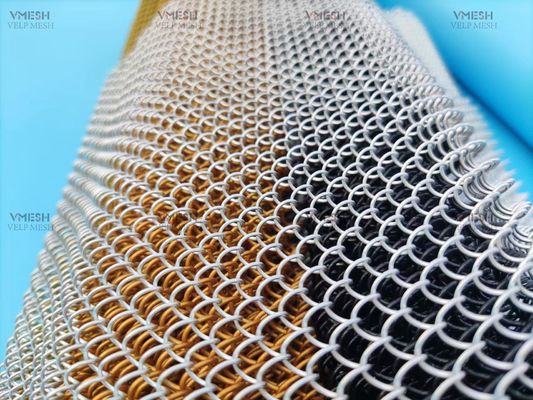 Lưới trang trí Chuỗi liên kết màn hình phân vùng dệt Lưới trang trí