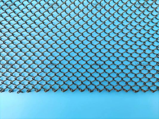 Lưới trang trí Chuỗi liên kết màn hình phân vùng dệt Lưới trang trí