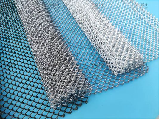 Thép không gỉ đầy màu sắc Nhôm trang trí Chuỗi kim loại Lưới Rèm hợp kim Lưới cuộn Drapery