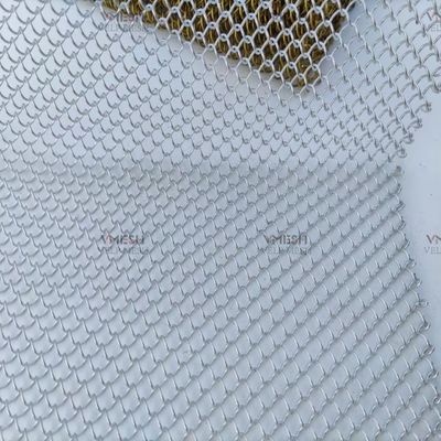 Màu xám nhôm trang trí chuỗi liên kết lưới rèm cho màn hình phân vùng