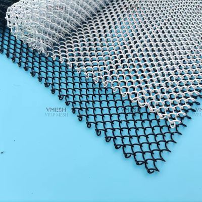 Màu xám nhôm trang trí chuỗi liên kết lưới rèm cho màn hình phân vùng