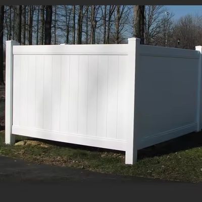 Lửa chống cháy ngoài trời nhựa vinyl trắng PVC hàng rào riêng tư cho sân sau trang trí