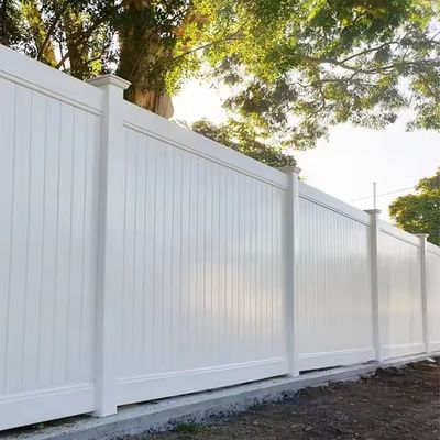 Lửa chống cháy ngoài trời nhựa vinyl trắng PVC hàng rào riêng tư cho sân sau trang trí