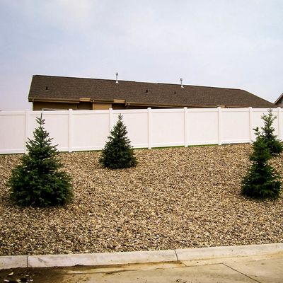 6x8ft White Vinyl Privacy Fence Panel cho sân nhà ở