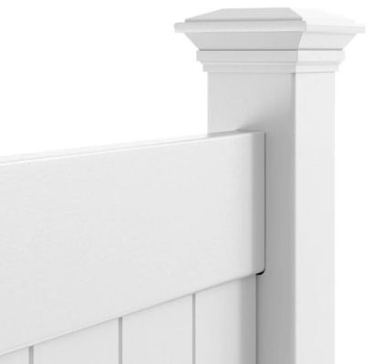 Vật liệu chất lượng cao ngoài trời màu trắng PVC nhựa vinyl hàng rào bảo mật