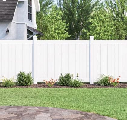 Vật liệu chất lượng cao ngoài trời màu trắng PVC nhựa vinyl hàng rào bảo mật