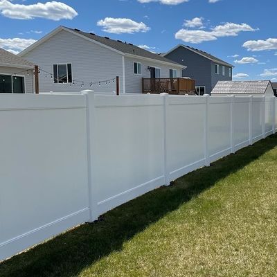 Phòng chắn PVC trắng 6ftHx8ftW Virgin Vinyl