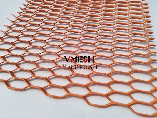 PVDF nhôm mở rộng kim loại lưới 5.5mm 6.0mm tường lớp phủ Ventilated mặt tiền