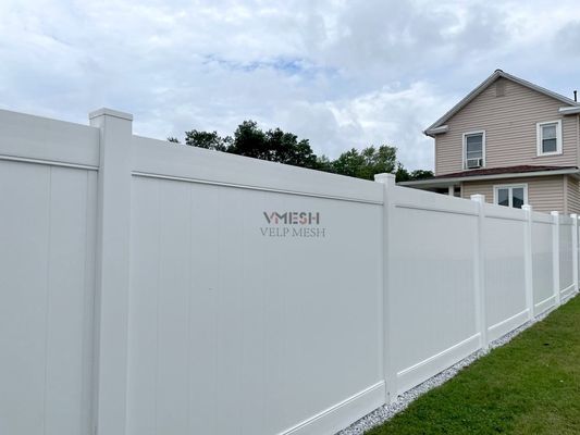 Dễ cài đặt White Outdoor Vinyl Rào đẹp lâu bền