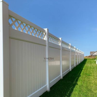 Sân vườn ngoài trời 6Ft Hàng rào bảo mật bằng nhựa PVC giá rẻ màu trắng