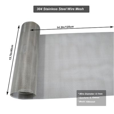 304/316 Stainless Steel Plain Weave Wire Mesh để lọc
