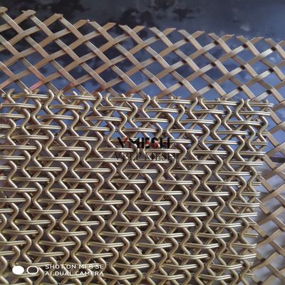 Tùy chỉnh đồng thau hoàn thiện bằng thép không gỉ 1,5mm lưới uốn cong cho nội thất sang trọng