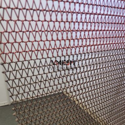 Vành đai băng tải kiến ​​trúc Thép không gỉ 316 Kim loại dệt kim loại dệt kim loại