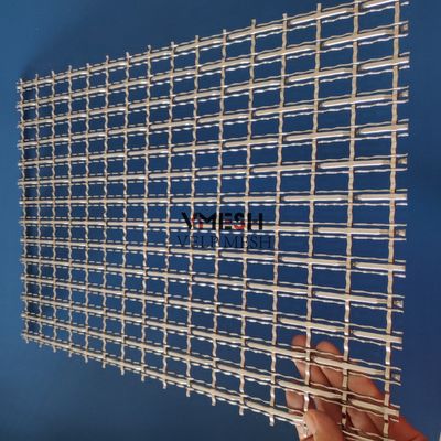 Trang trí bằng thép không gỉ dây phẳng các tấm lưới dây điện để xây dựng