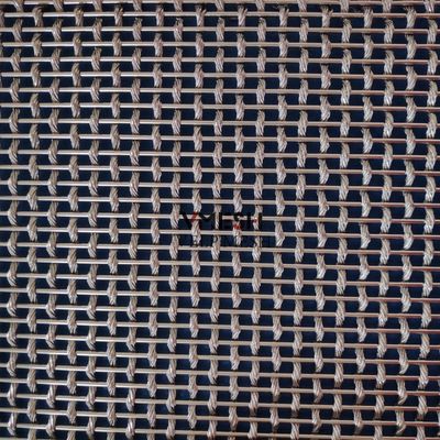 Mặt tiền kim loại lưới kim loại trang trí với thép không gỉ Crimped Woven Mesh Wire Diameter 1mm-4mm