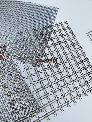 Lớp ốp mặt tiền tùy chỉnh bền bỉ cho tường, ngoại thất và nội thất, lưới kim loại không gỉ bảo mật, lưới trang trí kiến trúc dệt