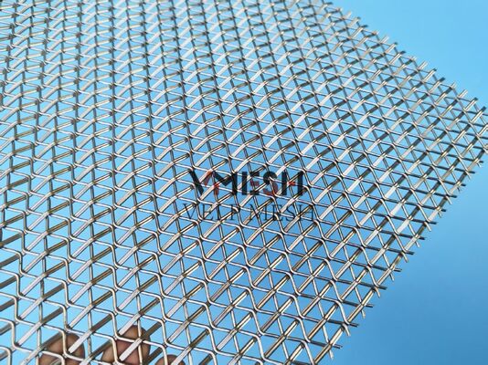Mặt tiền bền Stainless Steel tùy chỉnh trang trí Crimped dệt SS304 lưới kim loại trang trí lưới