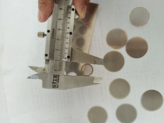 Không có Burrs Kim chất mài 1mm SS304 Etching Mesh Filter Disc