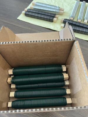 Floral Bind Wire DIY Wrapping Florist Wire for Flower Bouquets Dark Green Black